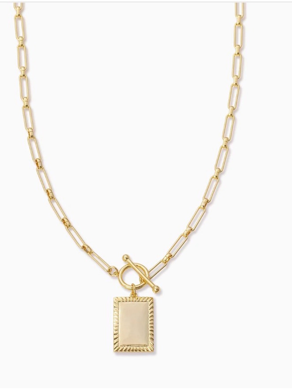 NWT Uncommon James Glorious Pendant Necklace Gold Paperclip Chain - Picture 4 of 4